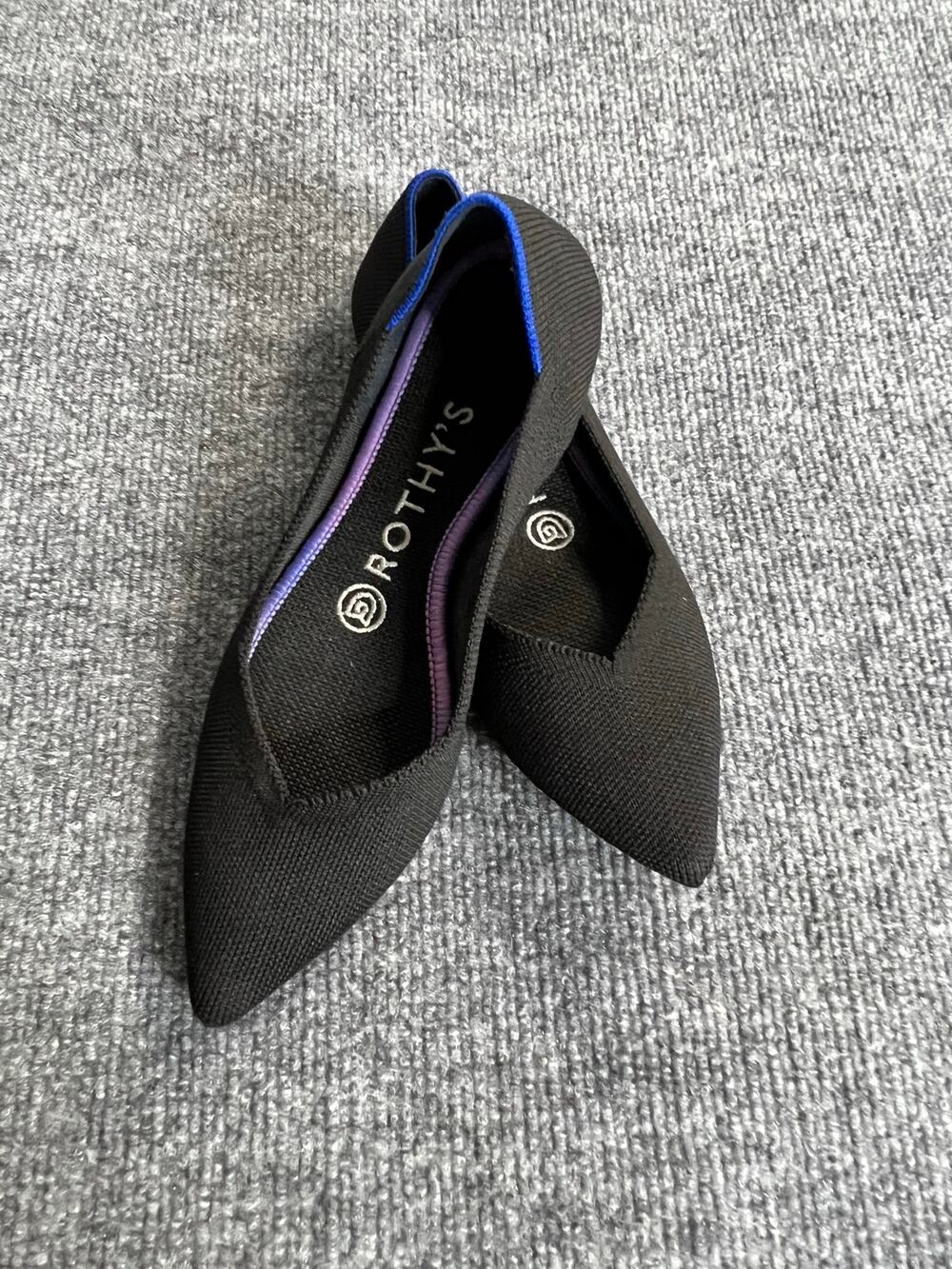ROTHY'S The Point Black Slip On Flats  Women's Size 6.5